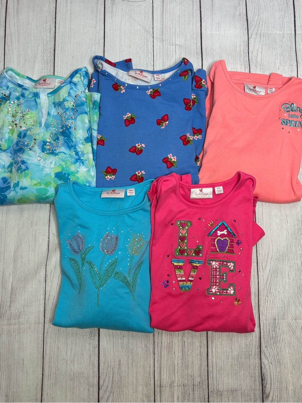 Quacker Factory 5 Shirt Spring Bundle Size XXS